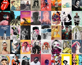 Boujee Aesthetic Wall Collage Kit Dorm Digital Printable | Etsy