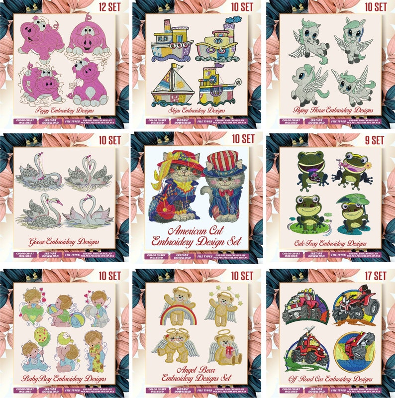 Sale embroidery designs set embroidery bundle embroidery  etsy Sale embroidery designs set embroidery bundle embroidery  etsy