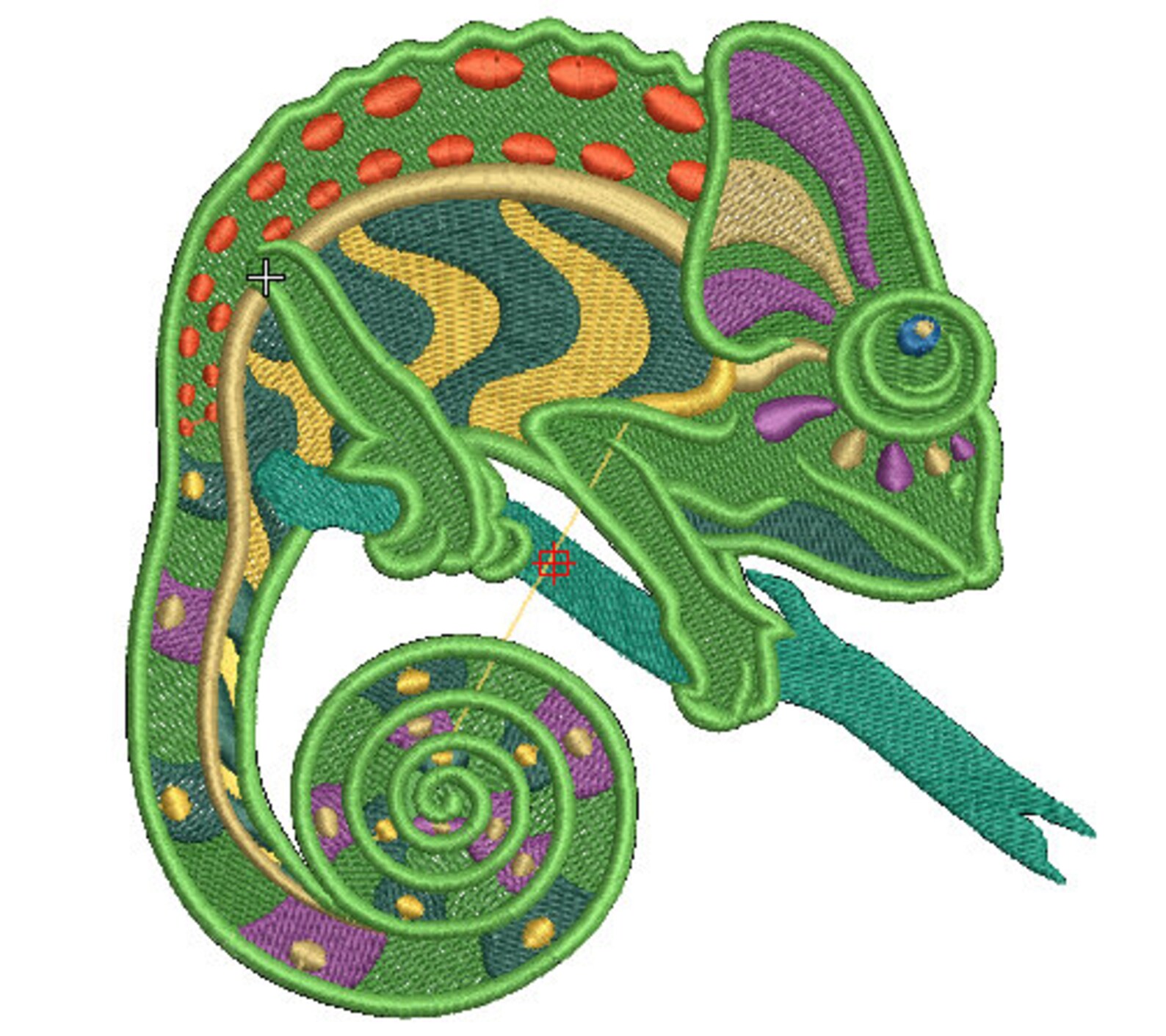Embroidery design iguana instant download  etsy
