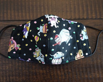 Gezichtsmasker voor kinderen, herbruikbaar en wasbaar - patroonstof