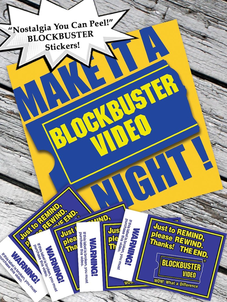 Vintage Blockbuster Video Stickers: 90s Nostalgia Decals - Etsy