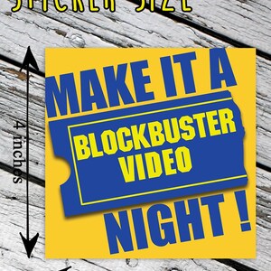 Vintage Blockbuster Video Stickers: 90s Nostalgia Decals - Etsy