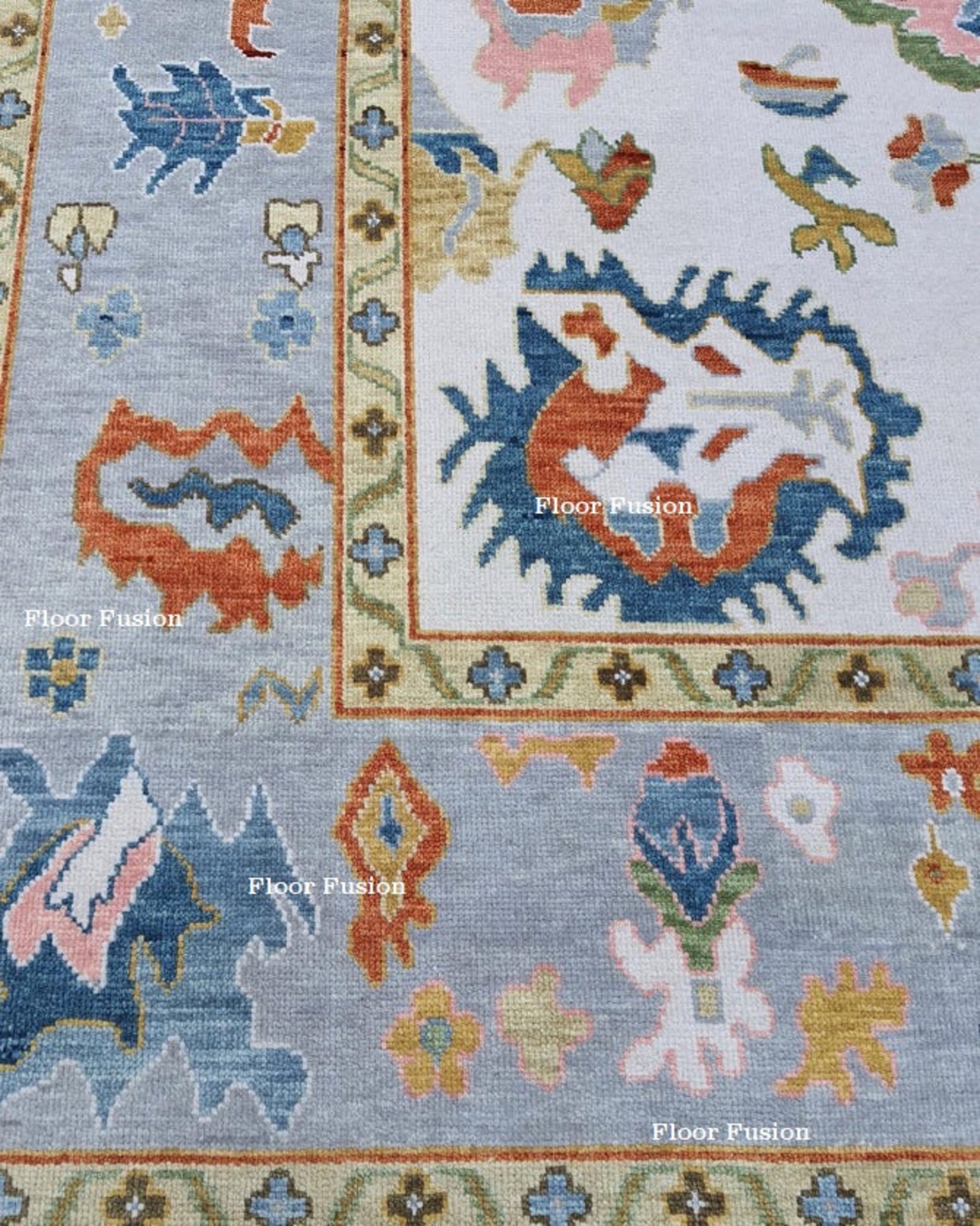 Hand Knotted 8x10, 9x12, 10x14, Wool Oushak Wool Area Rug, Oushak