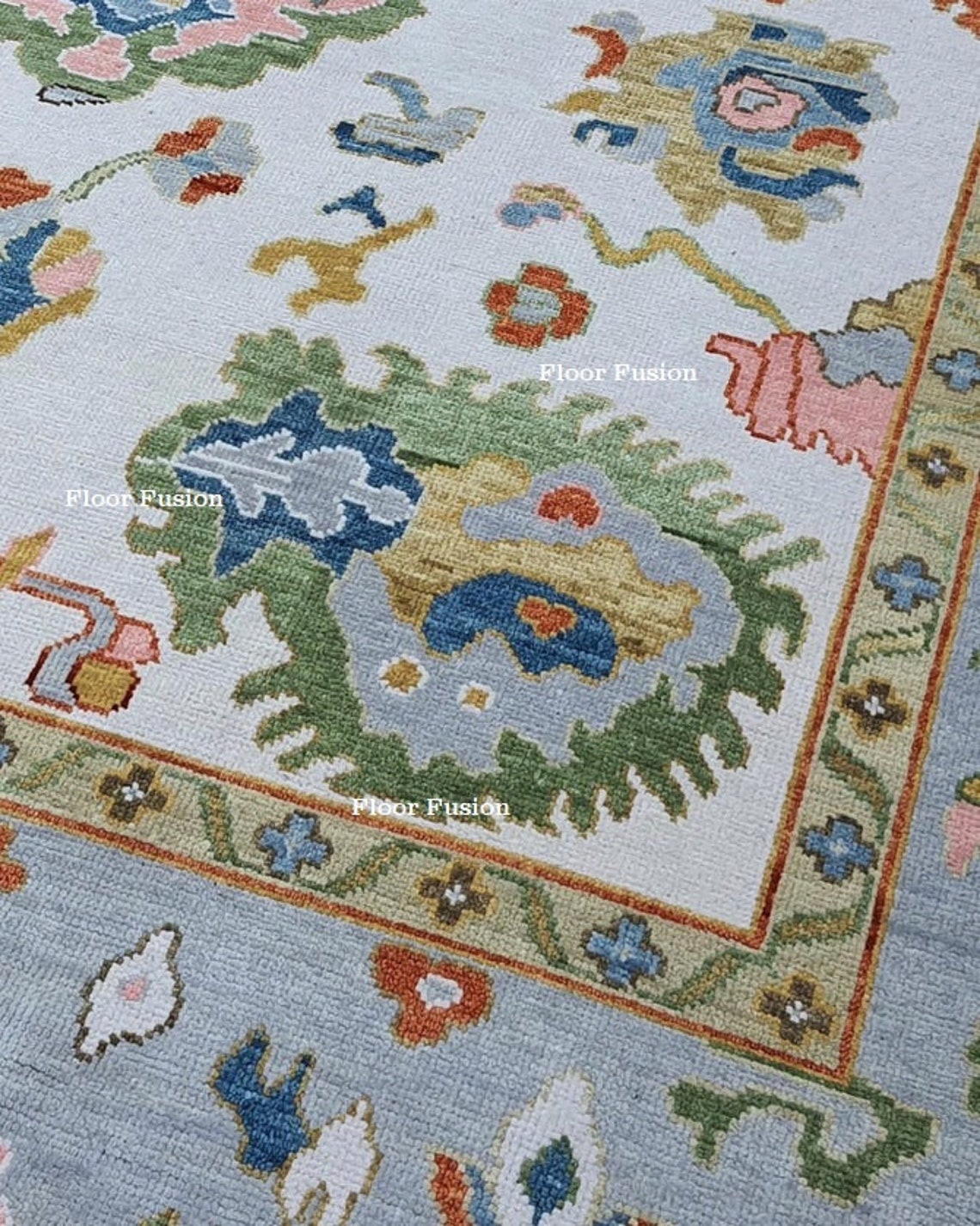 Hand Knotted 8x10, 9x12, 10x14, Wool Oushak Wool Area Rug, Oushak