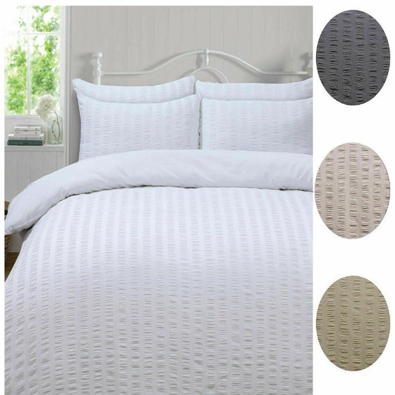 Super Soft Luxury Seersucker Striped Duvet Quilt Cover with Etsy