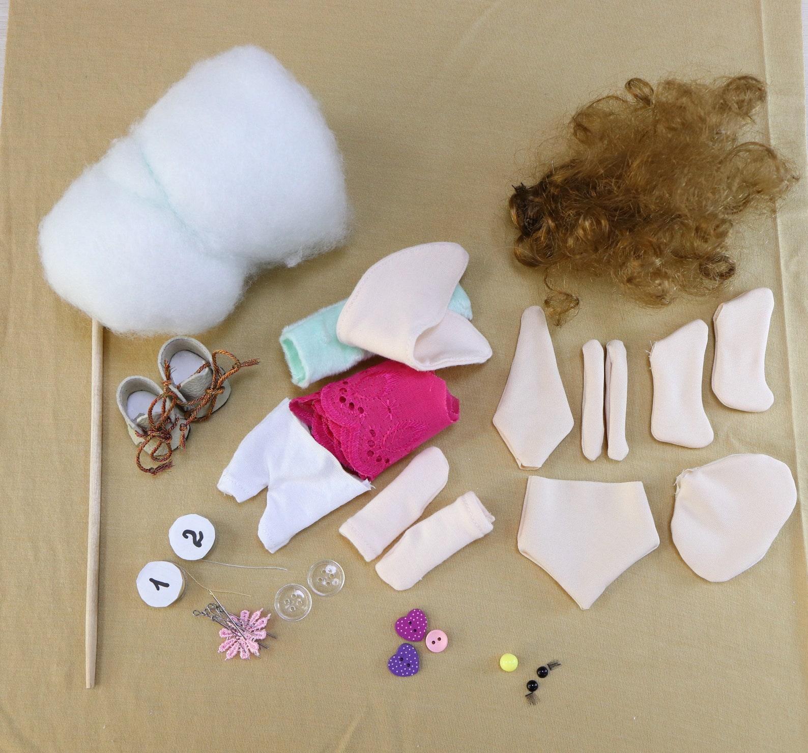 Rag Doll Mini Sewing Kit Cloth Baby Doll Sewing DIY Kit Etsy