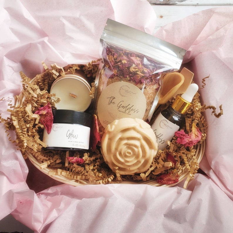GODDESS Spa Gift Basket Selfcare Gift Set Organic Skin Etsy
