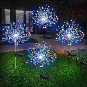 2 Pcs Solar LED Firework, Outdoor  Fairy lights, LED String Light, Garden Decor, Solar Fireworks Gift, Party Decoration