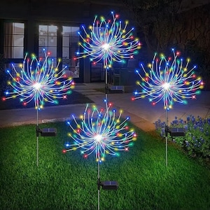 2 Pcs Solar LED Firework, Outdoor  Fairy lights, LED String Light, Garden Decor, Solar Fireworks Gift, Party Decoration