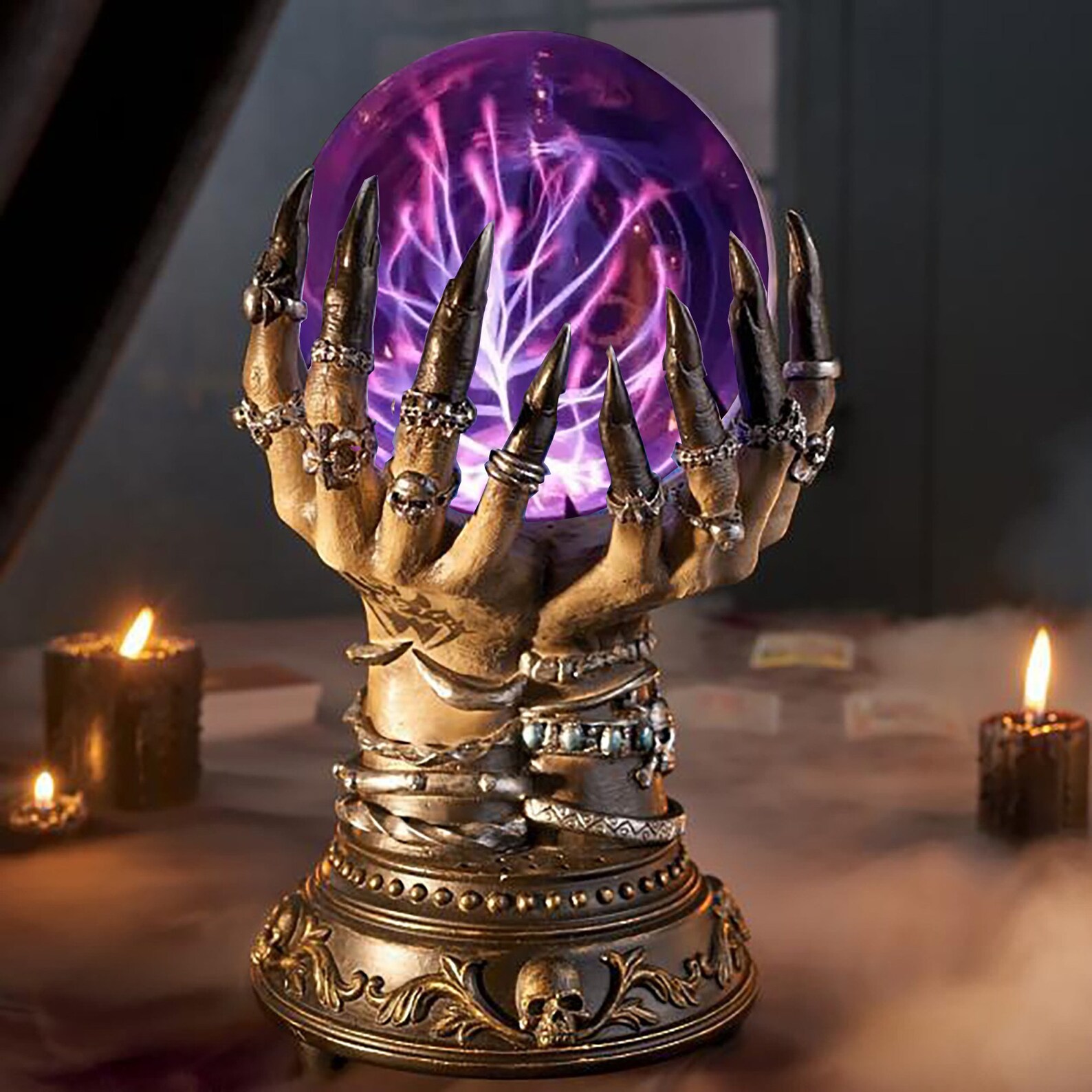 Glowing Halloween Crystal Ball Deluxe Celestial Magic Horror Etsy