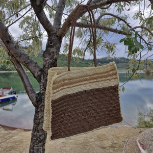 Crochet Tote Bag, Tote Shoulder Bag , Handmade Shoulder Bag, Crochet Bag, Motif Bag, Gift For Friends