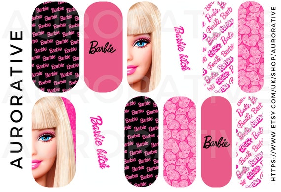 9. Barbie Nail Stickers - wide 6