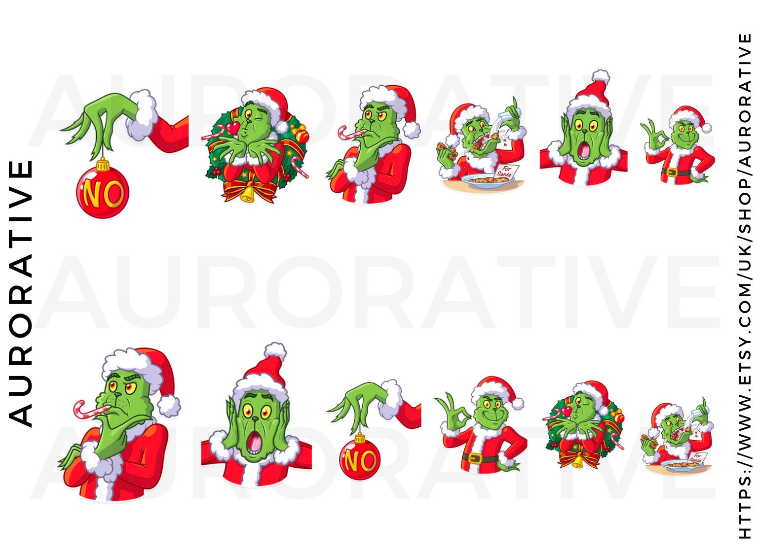 De Grinch Collectie Nail Decals Etsy