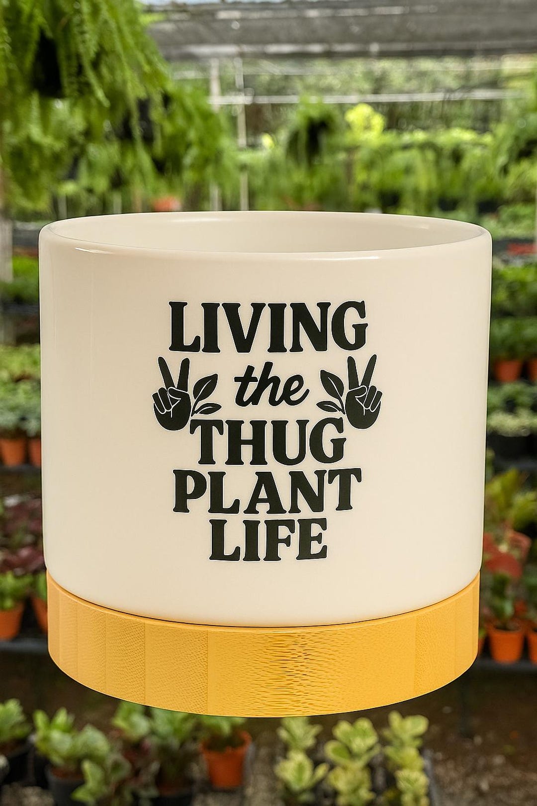 サグ・プラント・ライフ セラミックプランター | 植物好きへの面白い サグ・プラント・ライフ セラミックプランター | 植物好きへの面白い