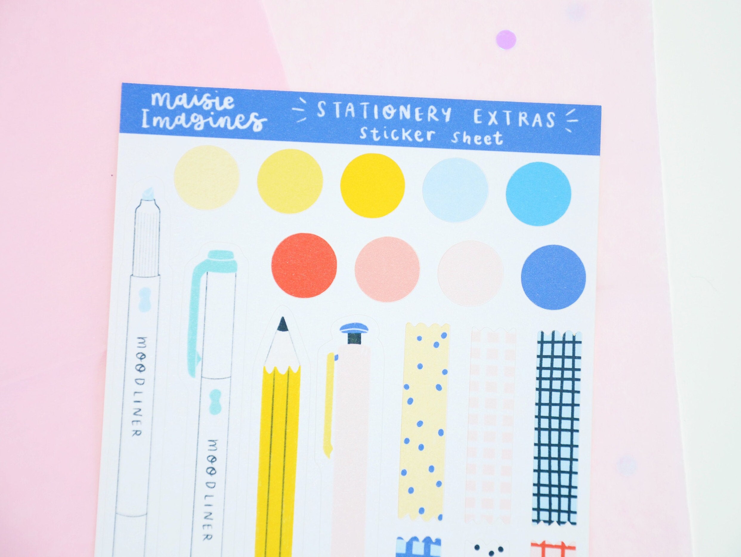 Stationery Extras Sticker Sheet Journal Stickers Sticker Etsy