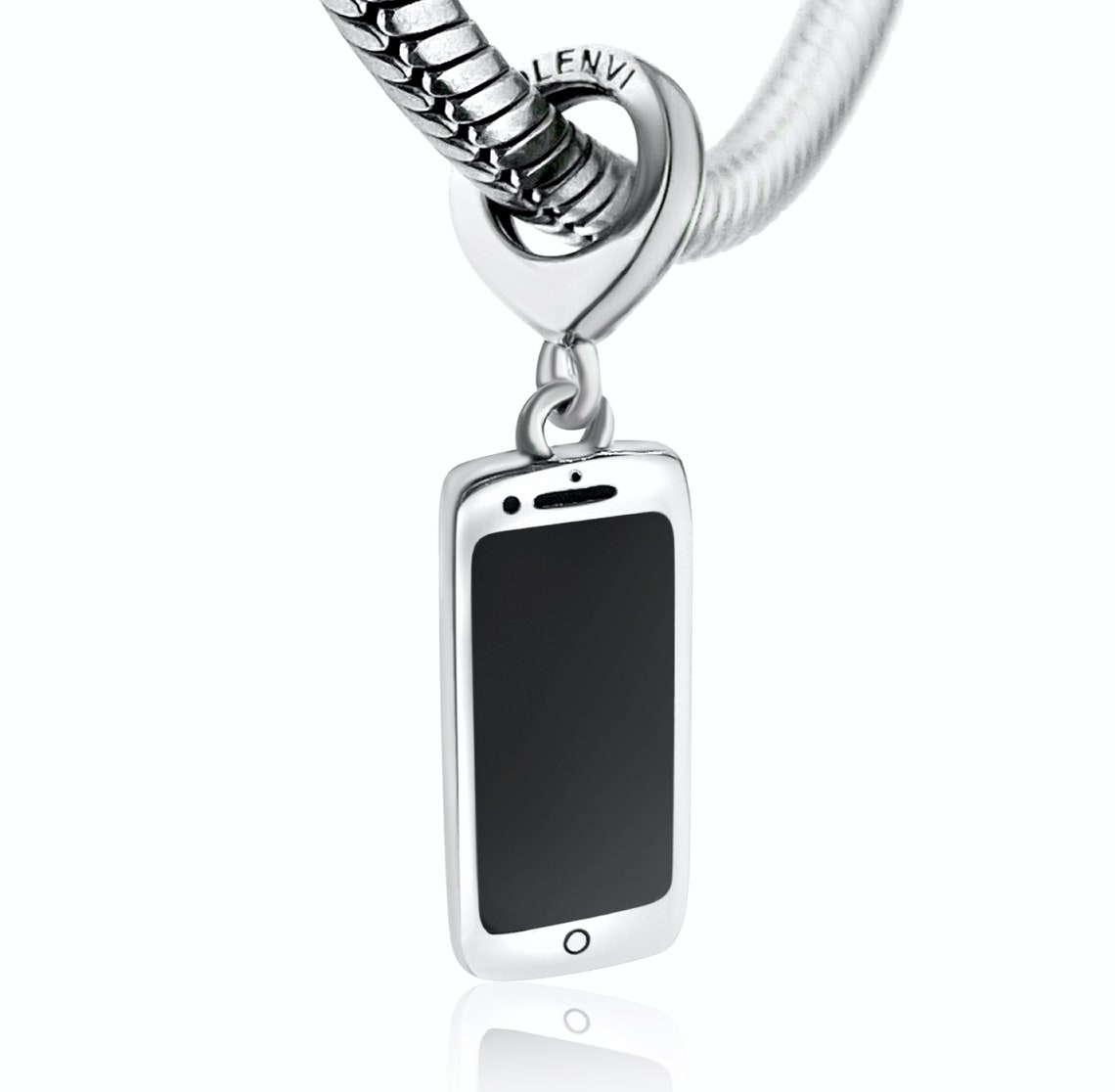 Phone Cellphone Iphone Charm 925 Sterling Silver Gift Pendant Etsy