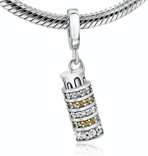 European S925 Silver Flower Charms Bead with CZ Enamel fit Pandora Charm  Bracelet Jewelry for DIY