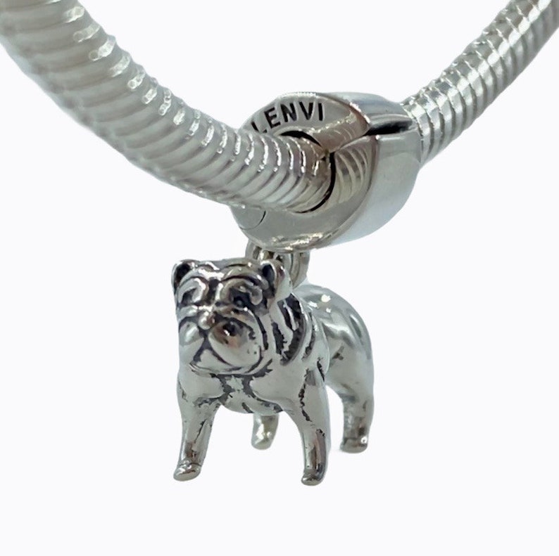 Bulldog Bull Dog Bully 925 Sterling Silver Clip on Pendant Etsy
