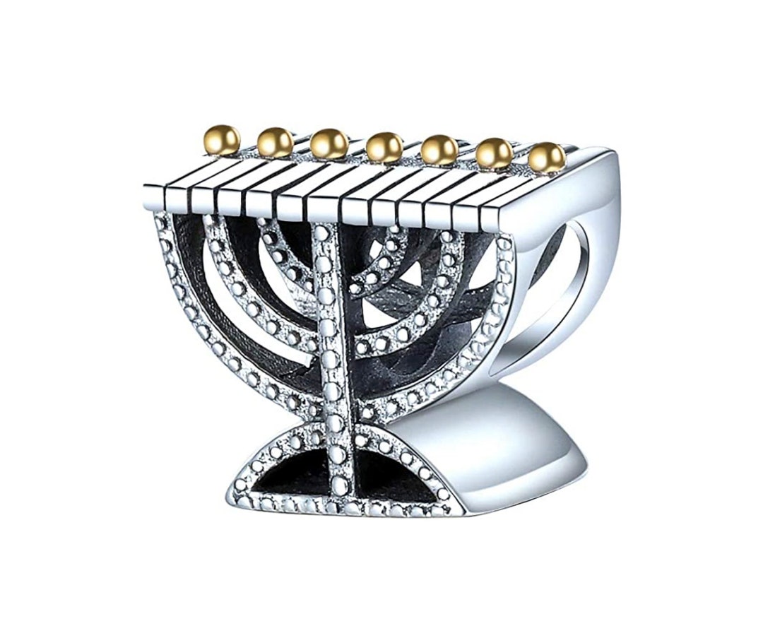 Hanukkah Menorah Religious Jewish Holiday 925 Sterling Silver Charm