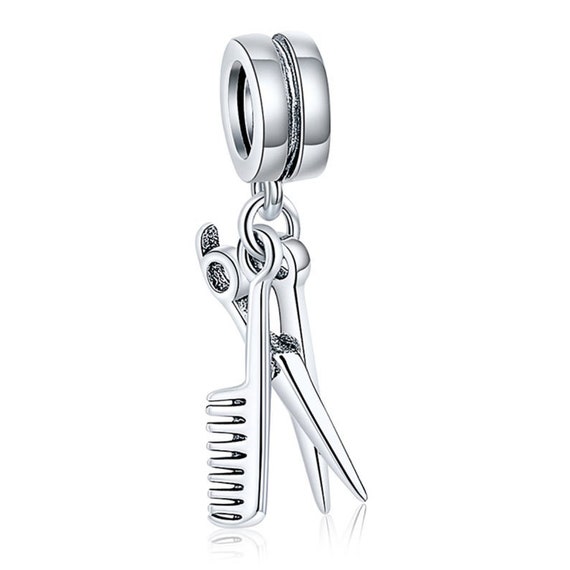 Hair Dresser Hairdresser Scissors Comb Hairstylist 925 Sterling
