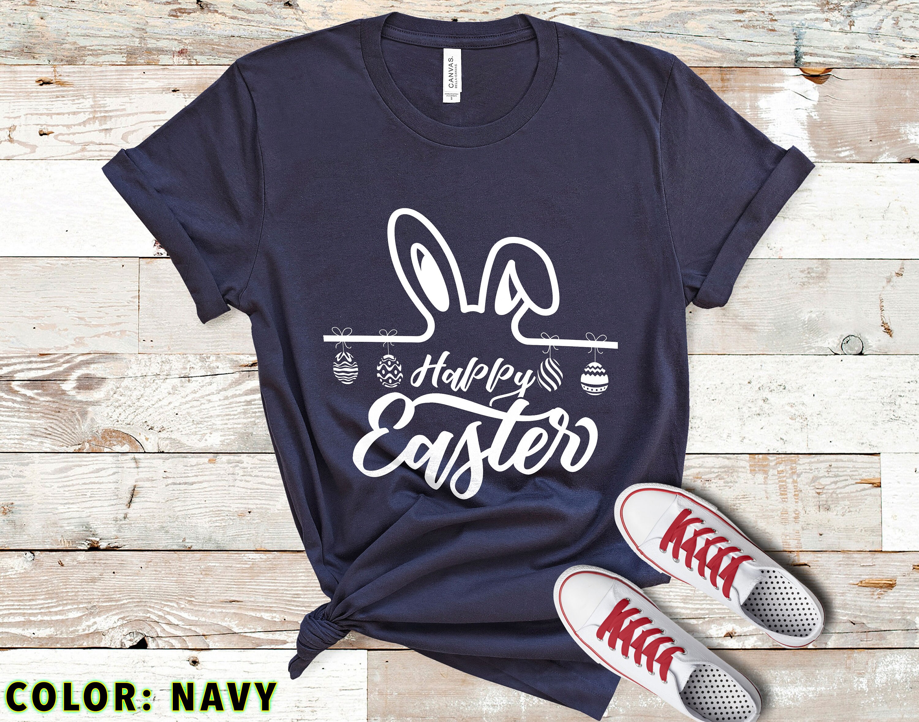 Funny Easter Bunny Tee with Easter Eggs TShirt Easter Shirt Etsy