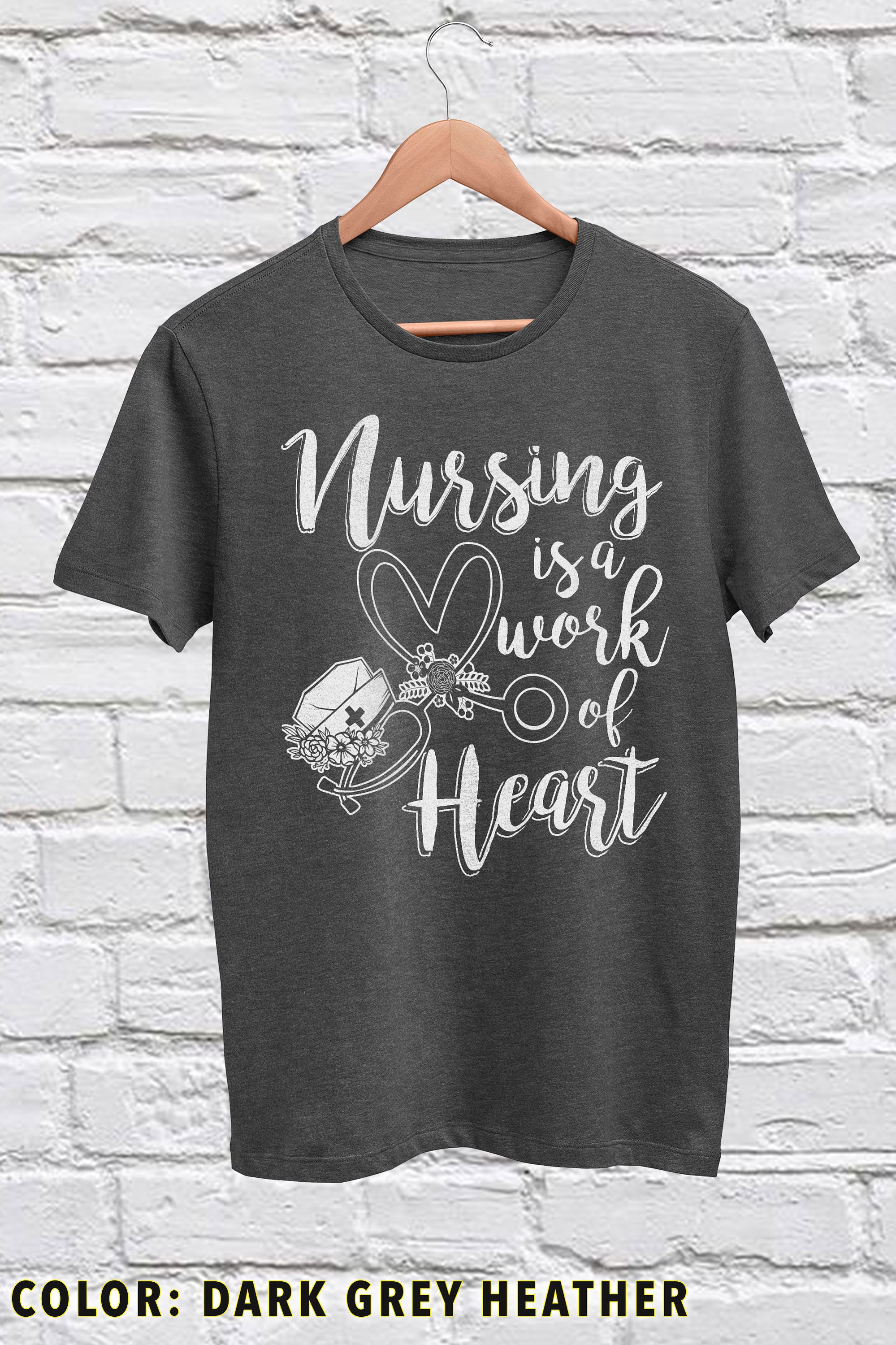 Nurse T Shirt Nursing Is A Work Of Heart Shirt Best Gift for Etsy