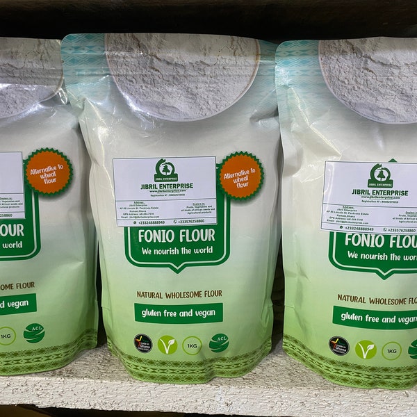 Fonio flour/powder for consumption, gluten free and vegan, good taste, 1kg/10 USD, shipping cost/30 USD,