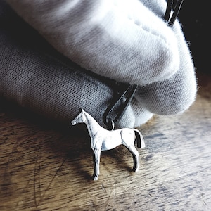 Silver Horse - Handmade pendant made from half an Irish crown - Europe, Ireland