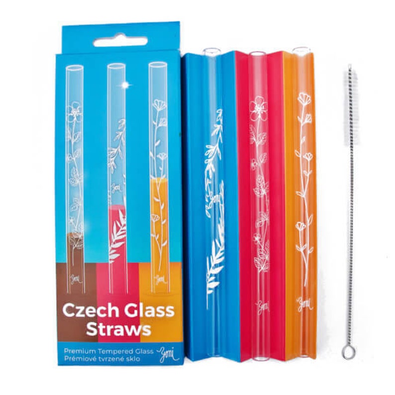 3 Borosilicate Glass Straws Designer Straws Etsy