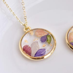 Custom Wedding Bouquet Necklace: Pressed Flower Resin Jewelry Keepsake