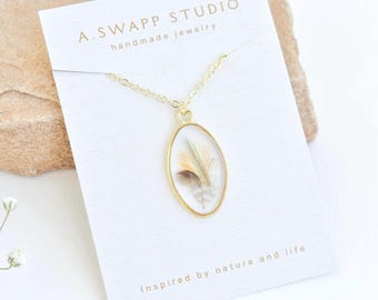 Custom Bird Feather Resin Necklace: Keepsake Jewelry