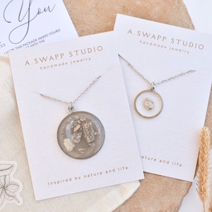 Custom Ashes Memorial Necklace: Resin Keepsake Jewelry