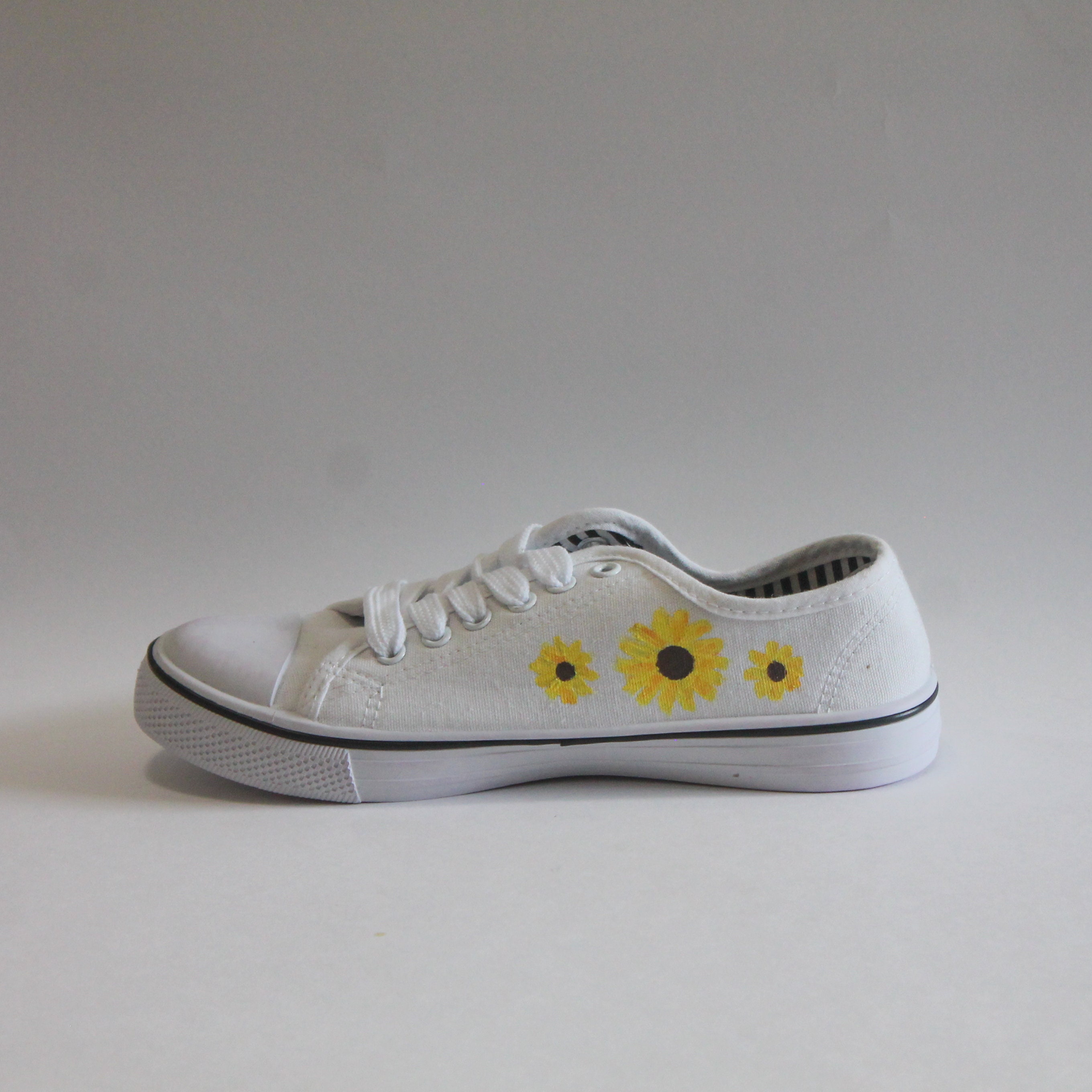 Be Kind Sunflower Handpainted Shoes Womens Size 7 Etsy