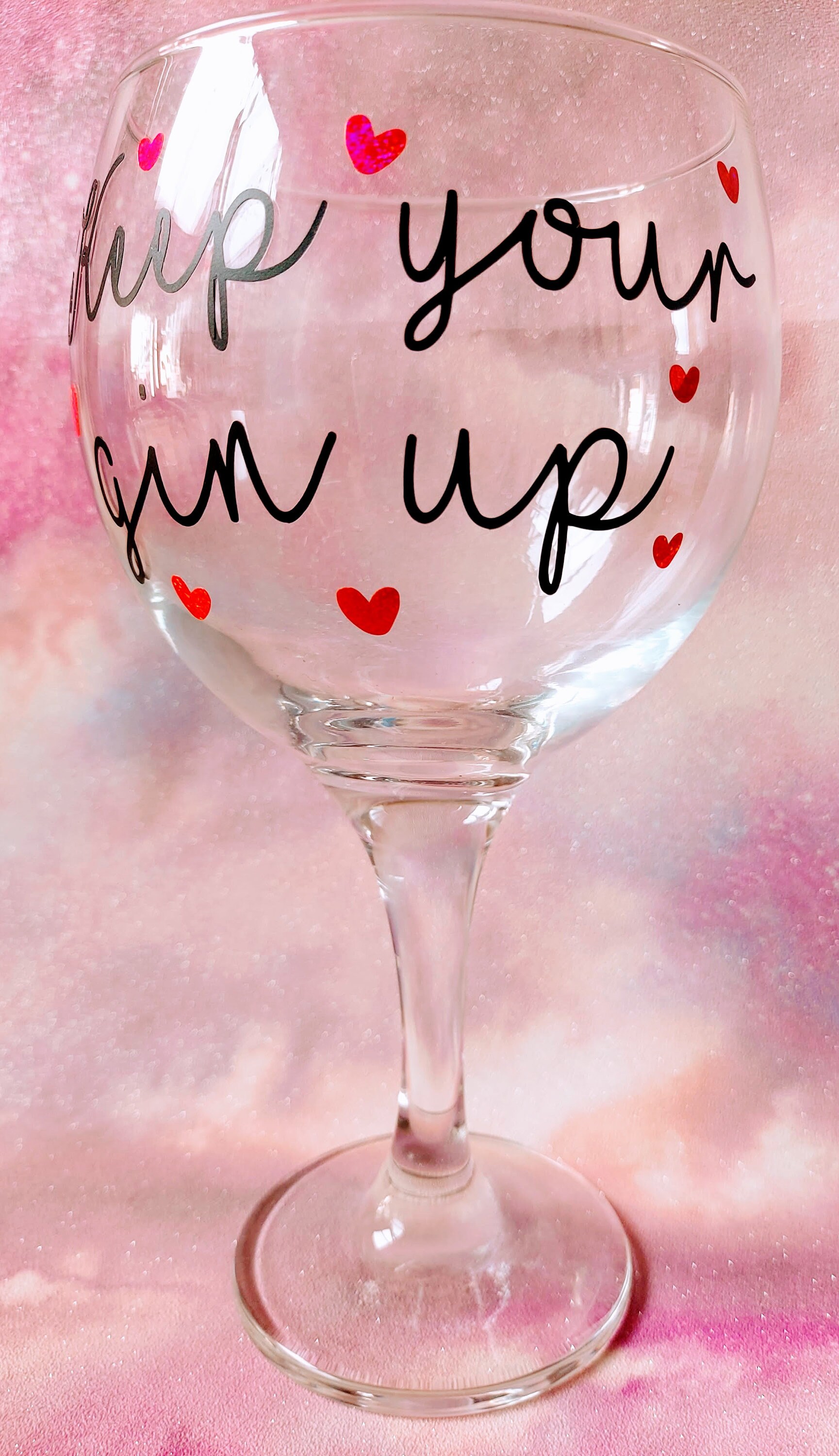 Keep your gin up gin glass pun funny gin glass novelty gin Etsy