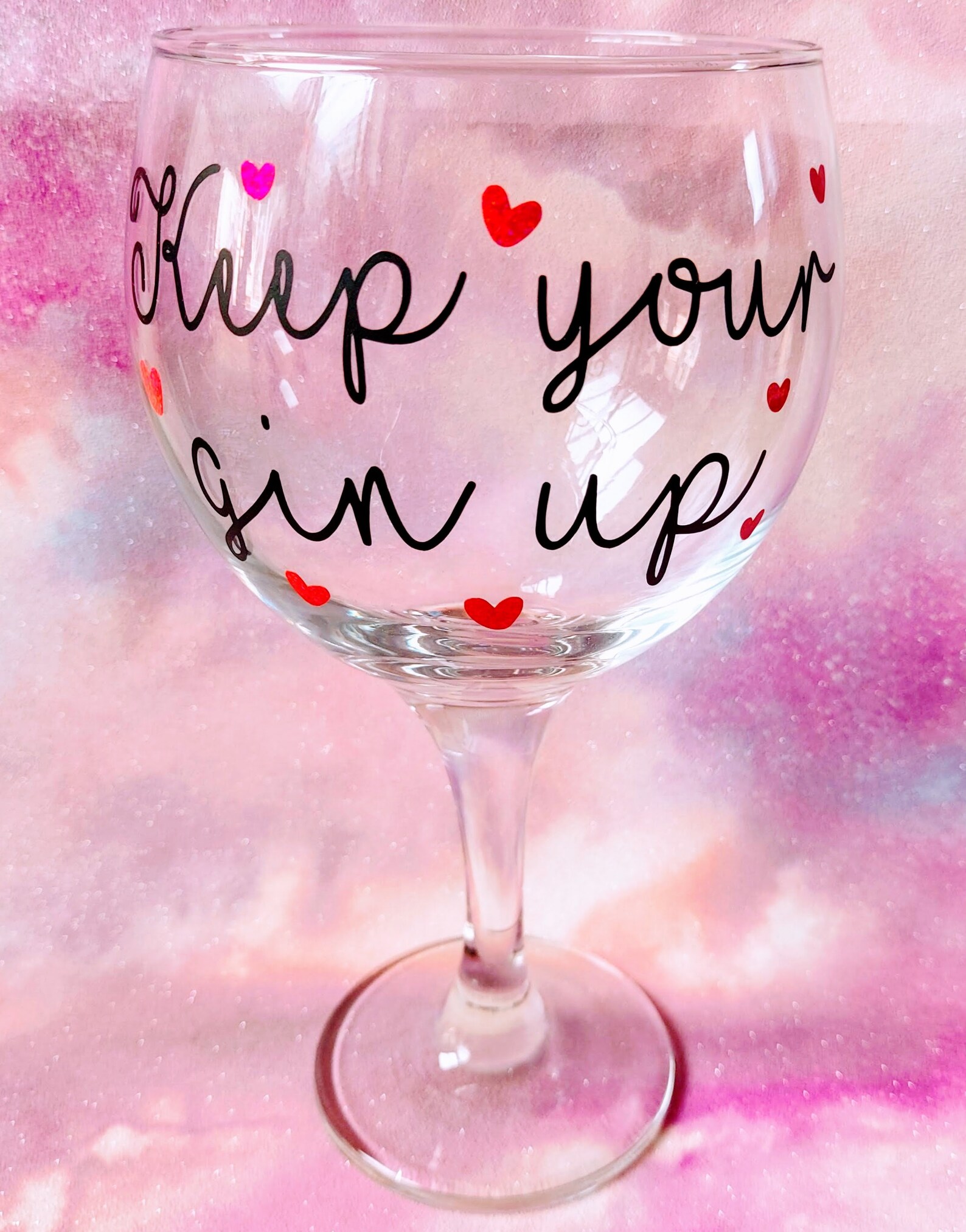 Keep your gin up gin glass pun funny gin glass novelty gin Etsy