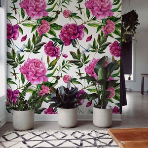 Libelle | Wandbild | Blumentapete | Selbstklebend | Traditionelle Tapete | Express Versand |  #95