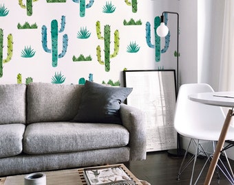 Mexico Cactus  | Self-Adhesive Wallpaper | Wall mural | Kids Room | Wall Decor | Express Shipping |  #168