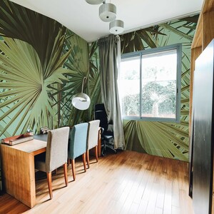Tropical Bush  | Wall Mural | Wall Decor | Self-Adhesive | Art Wallpaper | Express Shipping |  #378