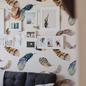 Feathers | Removable Wallpaper | Exclusive Wall Mural |  Premium Wall Art |  Express Shipping |  #265