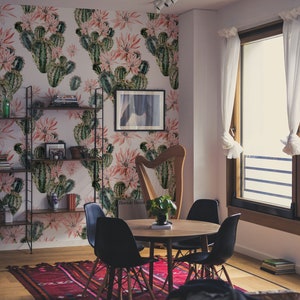 Stimmungs-Kaktus | Wandbild | Blumentapete | Selbstklebend | Traditionelle Tapete | Express Versand |  #6