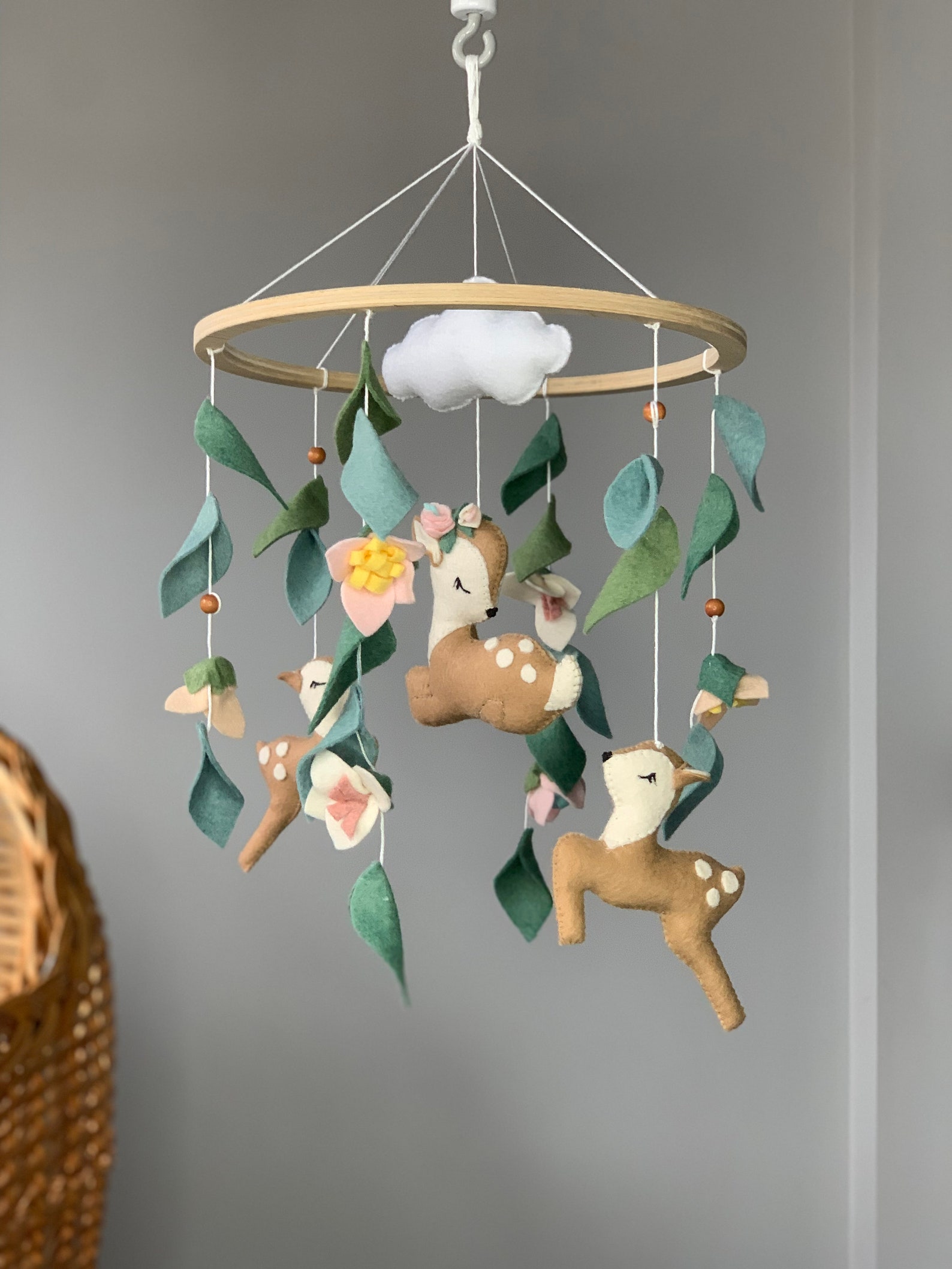 Baby Crib Mobile - Woodland Crib Mobile - Woodland Deer Nursery Mobile