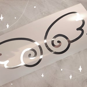 Ailes d'ange Kawaii | Sticker autocollant vinyle | Sticker voiture | Sticker pour ordinateur portable | Sticker pour tablette | Sticker Switch | Sticker pour verre | Journalisation