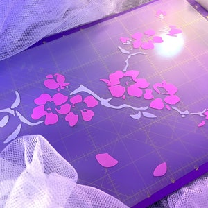 Cherry Blossom Branch Car Decal l Holographic l Cherry Blossom Flowers l Petals l Sakura Flowers l For Mirror l Furniture l PC Free Shipping