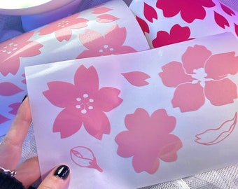 Sakura l Cherry Blossom Car Decal l Holographic l Cherry Blossom Flowers l Petals l Sakura Flowers l Mirror l Furniture l PC Free Shipping