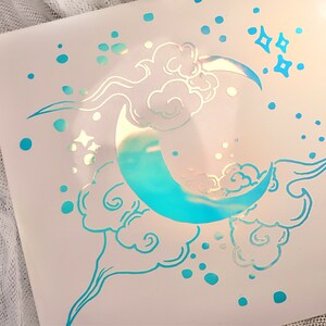 Moon and Stars | Cute Vinyl Decal Sticker for Car, Laptop , Furniture ...
