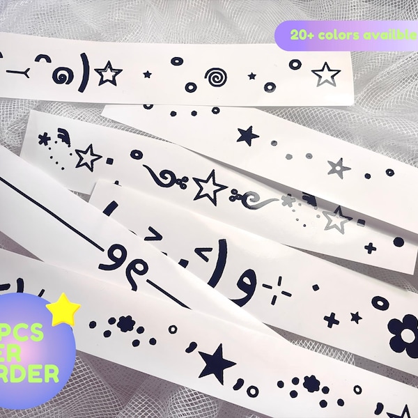 Kaomoji Cute Stickers Vinyl Decal Set of 2 l For car l laptop l water bottle l mirror l PC l Car Decal l Kpop l Anime l Kawaii Japan