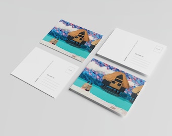 Honeymoon Island Acrylic Painting Postcard (4x6)