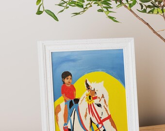 Innocence Horse Ride Art Print