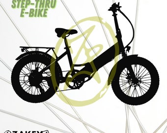 Step-Thru E-Bike Svg