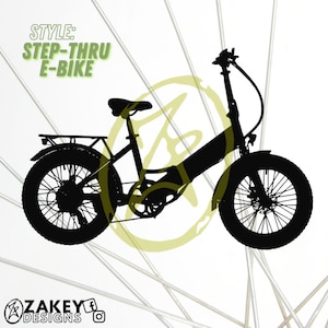 Step-Thru E-Bike Svg